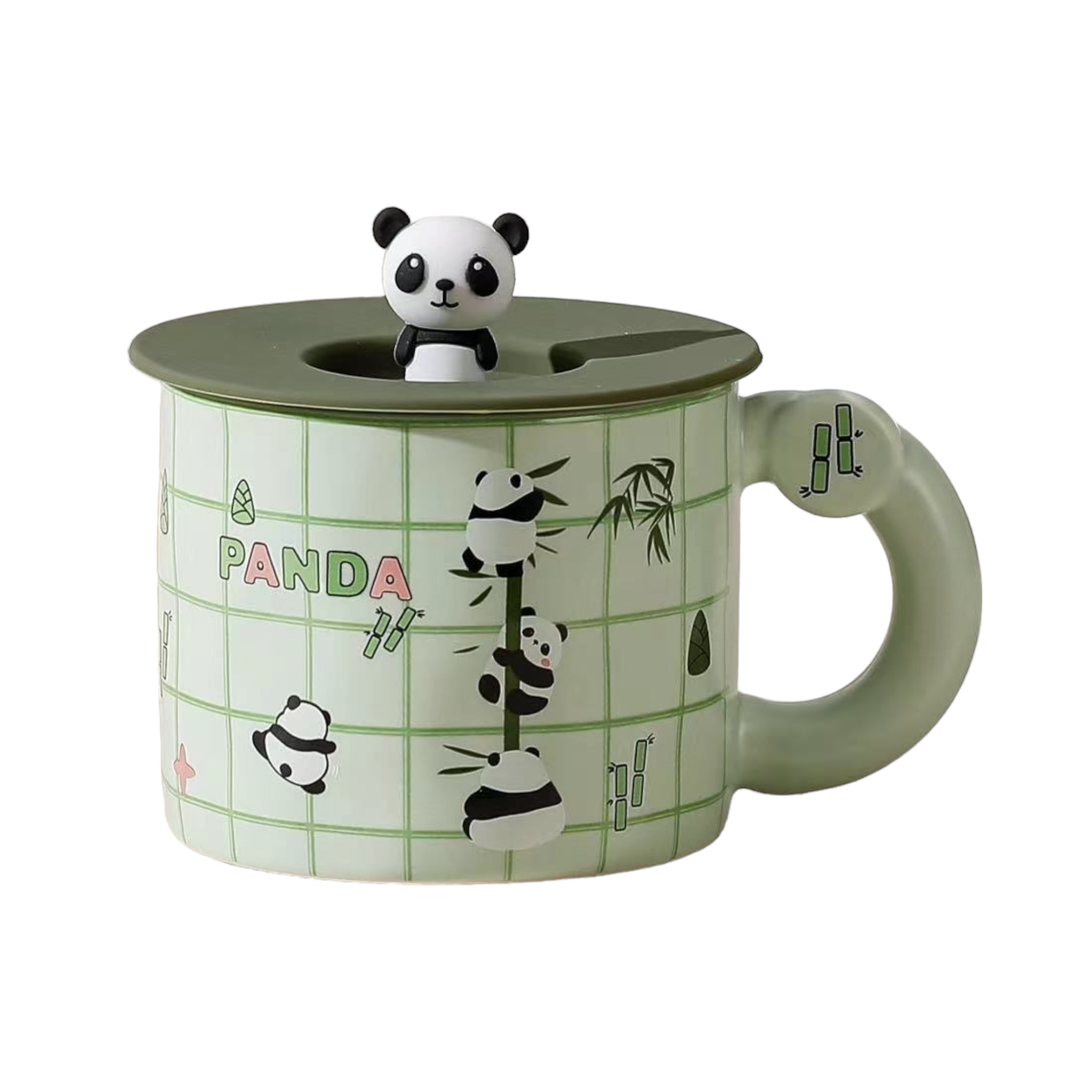 Urban Tokyo - Wholesale Coffee Mug - Panda 14oz Mug With Lid and Spoon (12/36)0