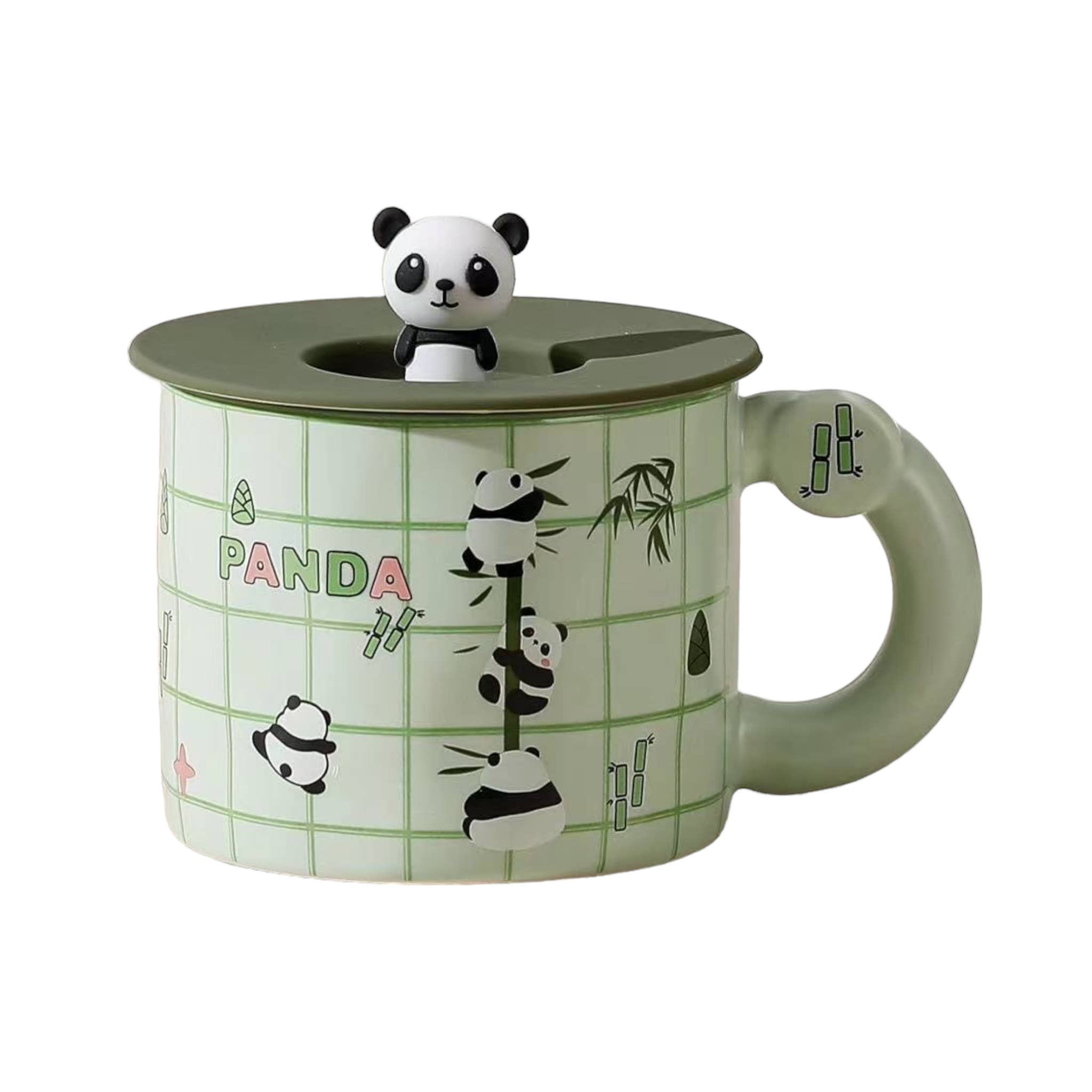 Urban Tokyo - Wholesale Coffee Mug - Panda 14oz Mug With Lid and Spoon (12/36)