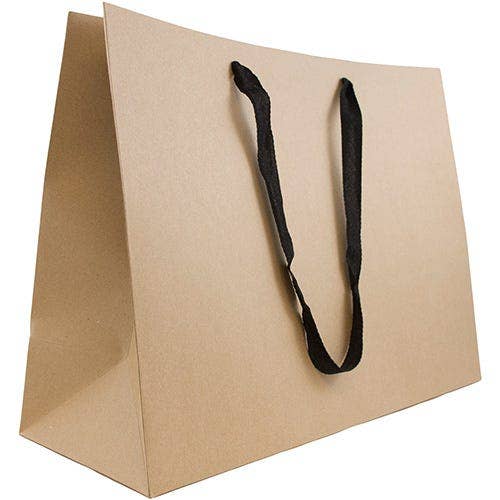 Sacs-cadeaux horizontaux mats, xL, 17x13x6, Kraft recyclé, 1PK pour la vente par JAM PAPER