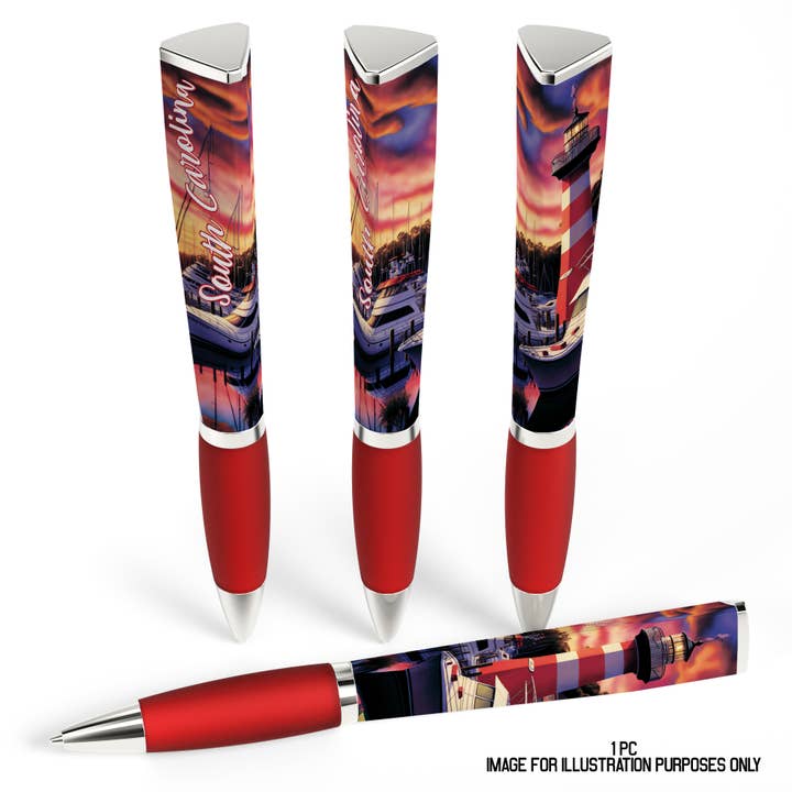 Destination Souvenir Ballpoint Pen, 3-Sided (South Carolina) for wholesale by GMG Works