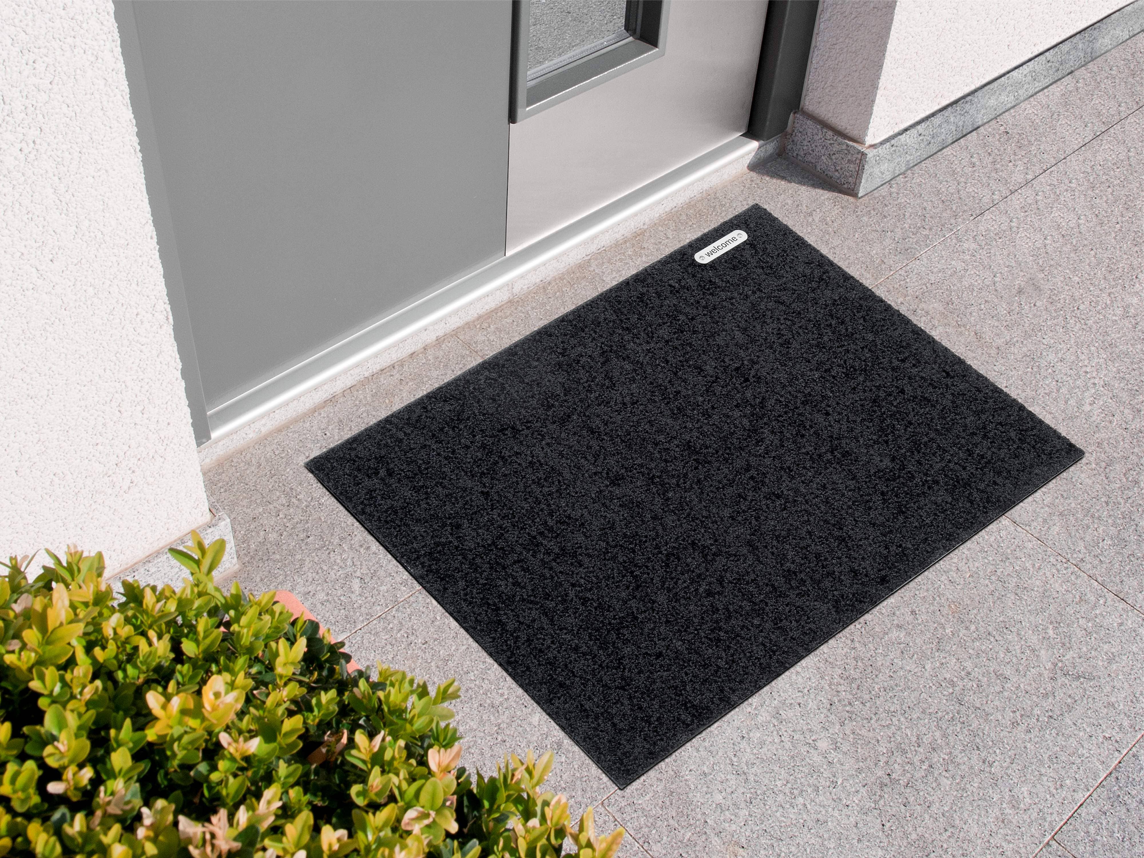 Keilbach Designprodukte – Engroshandel Dørmåtte – Picobello dørmåtte med rustfri stål og laserindgraveret "welcome"1