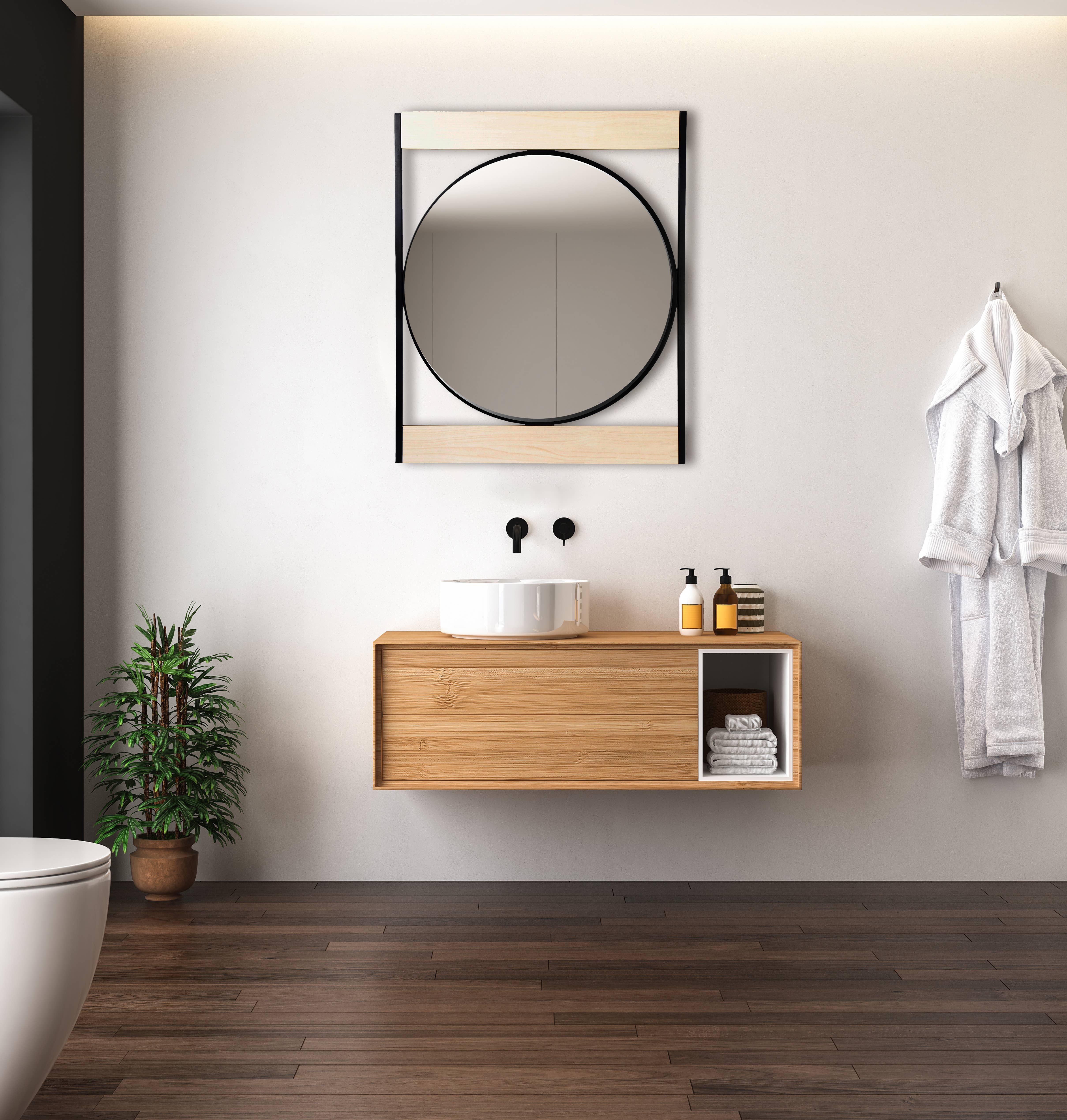 Kiera Grace - Wholesale Wall Mirror - Truu Design Logan Round Mirror 30 Inch Diameter3