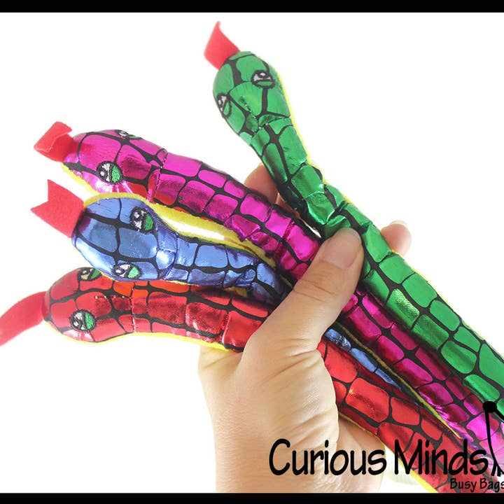 1 Plush Snake 15" with Shiny Foil Metallic Look -  Stuffed S and other Purchase Wholesale rubber snakes. Free Returns & Net 60 Terms on Faire trending on Faire.