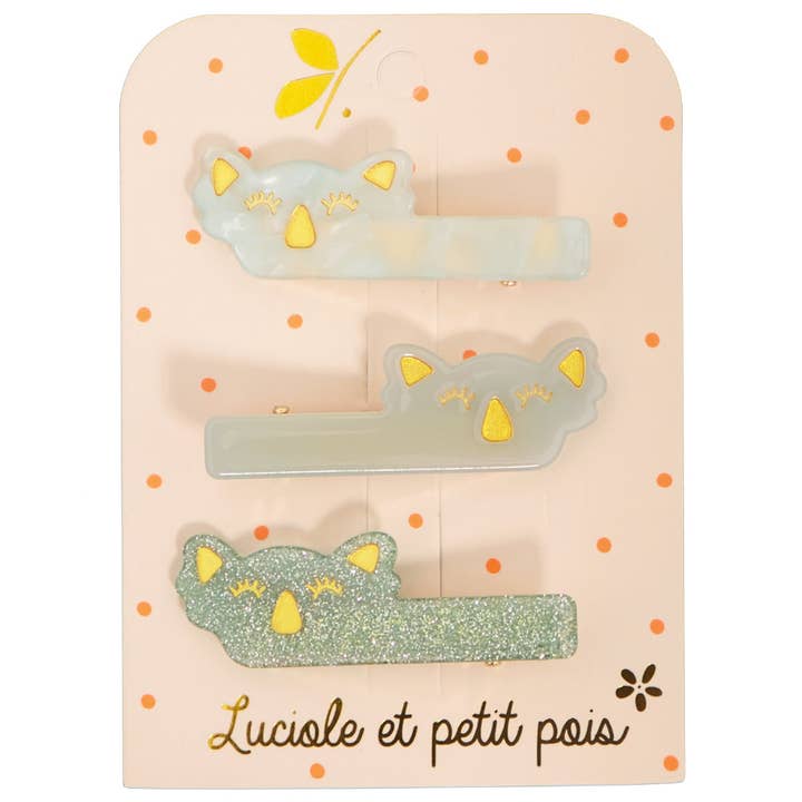 Luciole et Petit Pois - Wholesale Hair Clip - Kids - Koala hair clips (trio) - mother-of-pearl, plain, glitter
