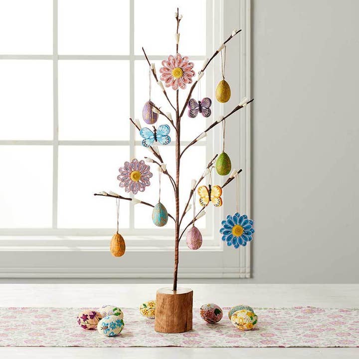 SERRV International - Wholesale Decorative Tabletop Object - Quilled Butterfly Eggs - Set of 3