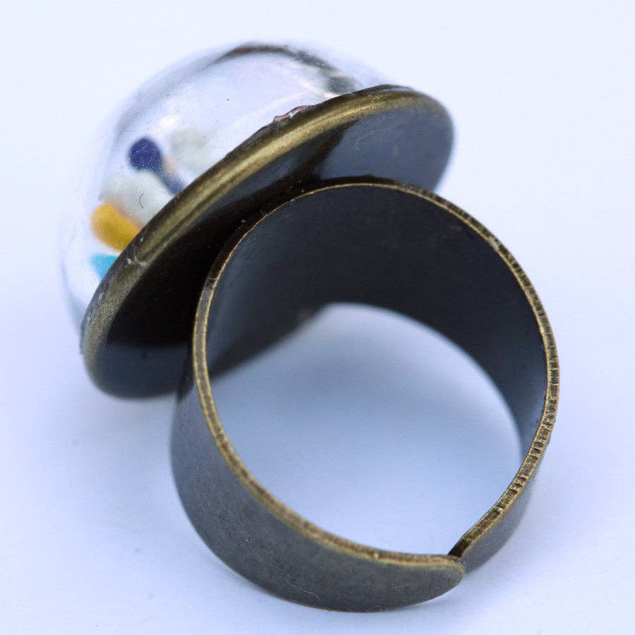 Amy Pfaffman Jewelry - Wholesale Cocktail/Statement Ring - Large glass dome ring with cake sprinkles12