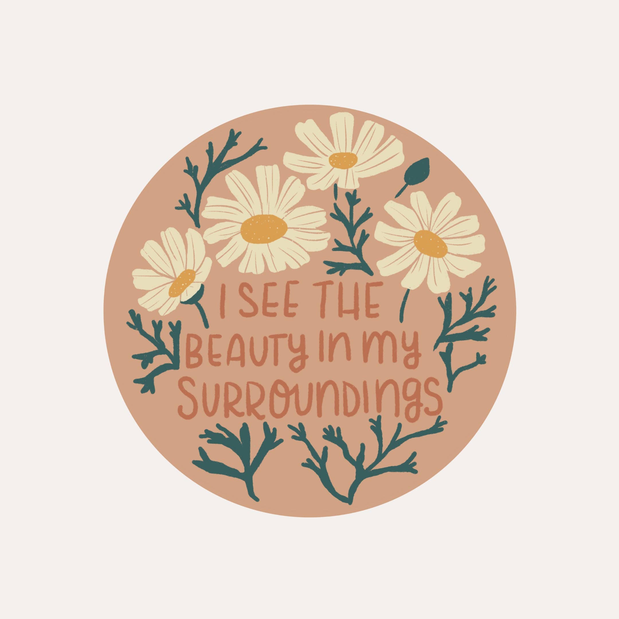 Bee Sweet Studio – Adesivo por atacado – Adesivos de citações florais positivas e motivacionais para garrafas