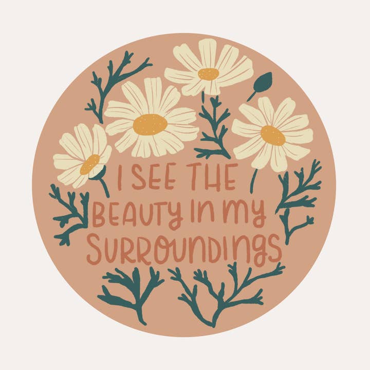 Bee Sweet Studio - Wholesale Sticker - Positive & Motivational Floral Quote Stickers for Bottles