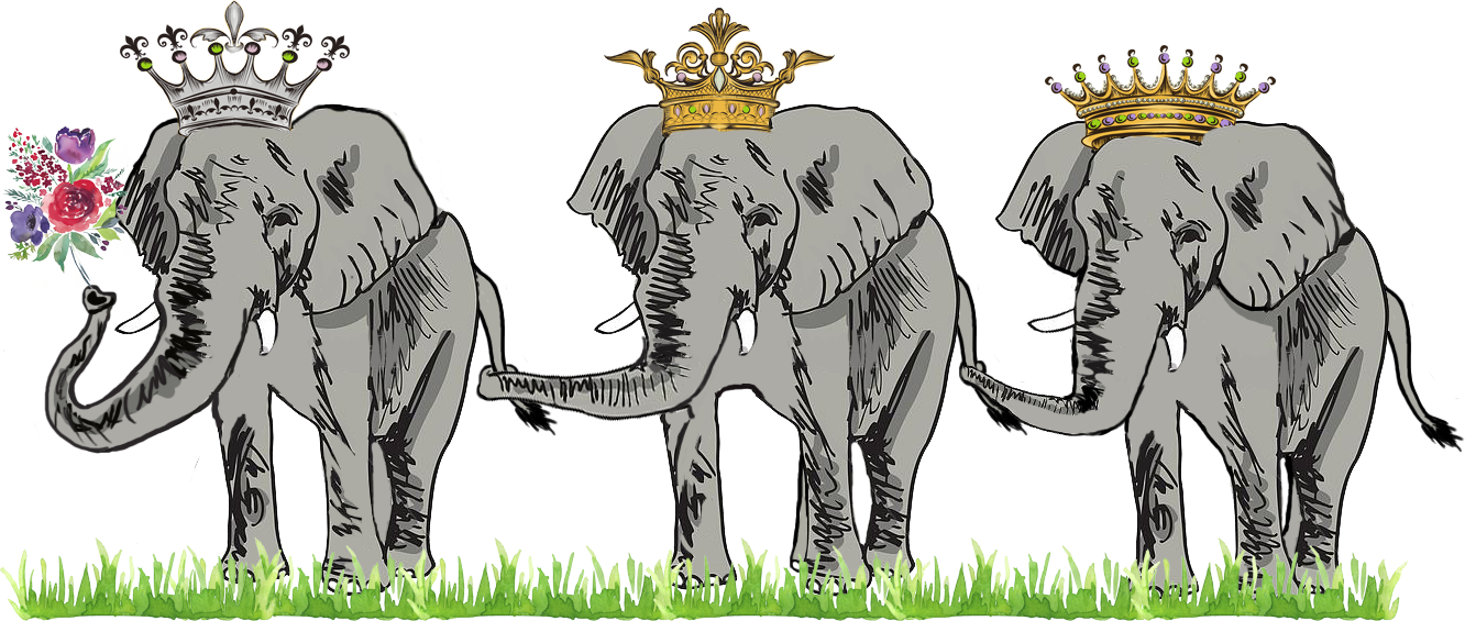 Ox Bow Decor - Wholesale Hand Towel - Animals/ Birds/Fish   Elephants with Crowns Hand Towel/White1