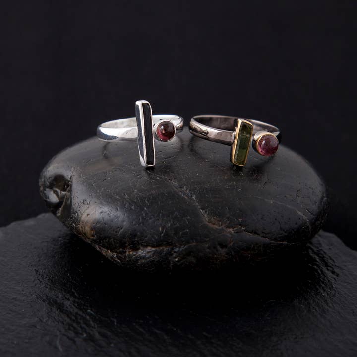 Baizaar - Wholesale Single Stone/Solitaire Ring - Sterling Silver Double Stone Ring