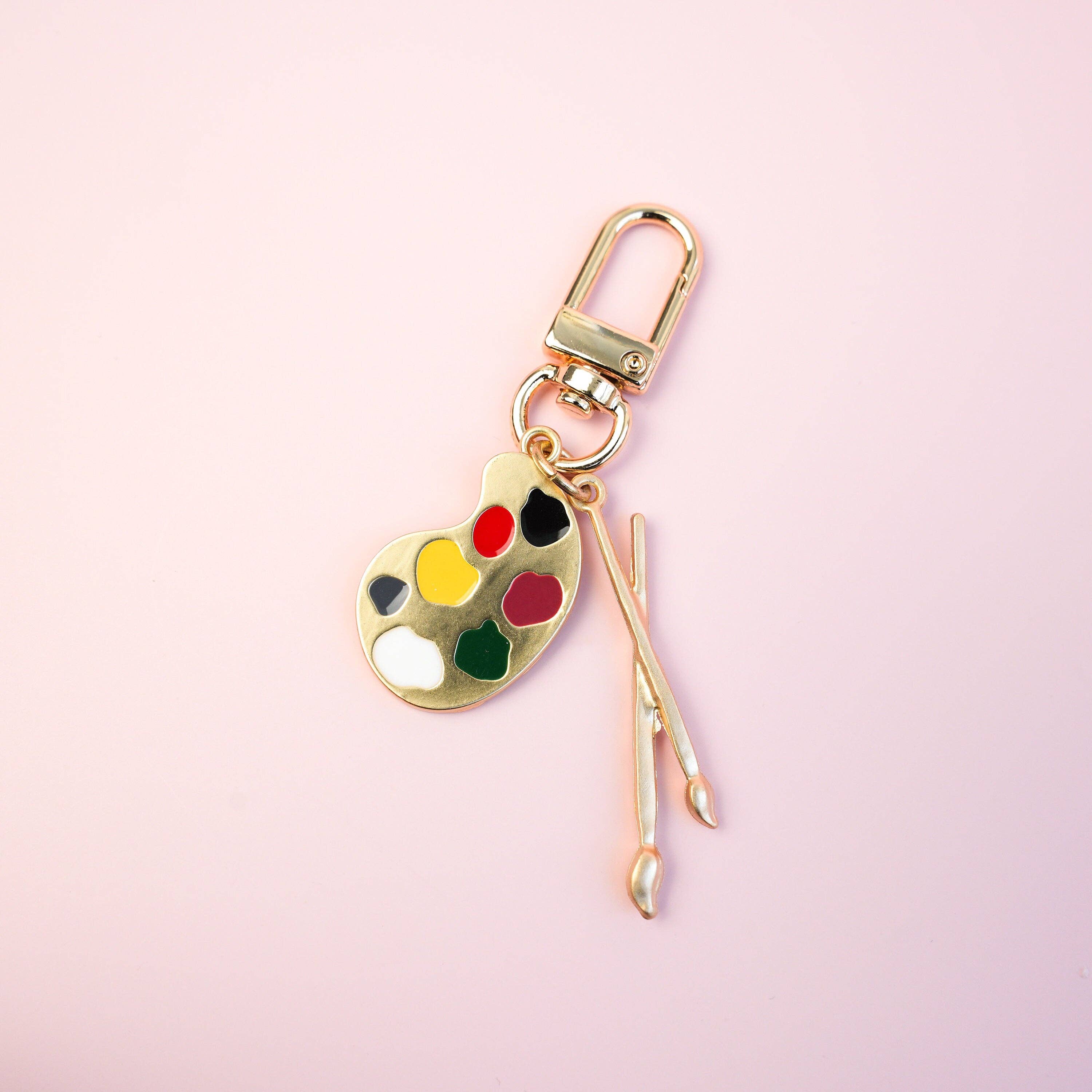 Mini Story Co – wholesale Keychain – Women's – Paint Palette and Brush Keychain5