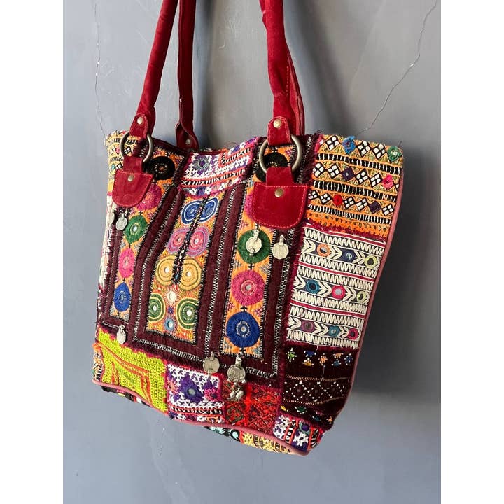 Bhawana Handicrafts - Wholesale Tote Bag - Women's - Mirror Work Banjara Bag Shopping Bag Patchwork Embroidery 3