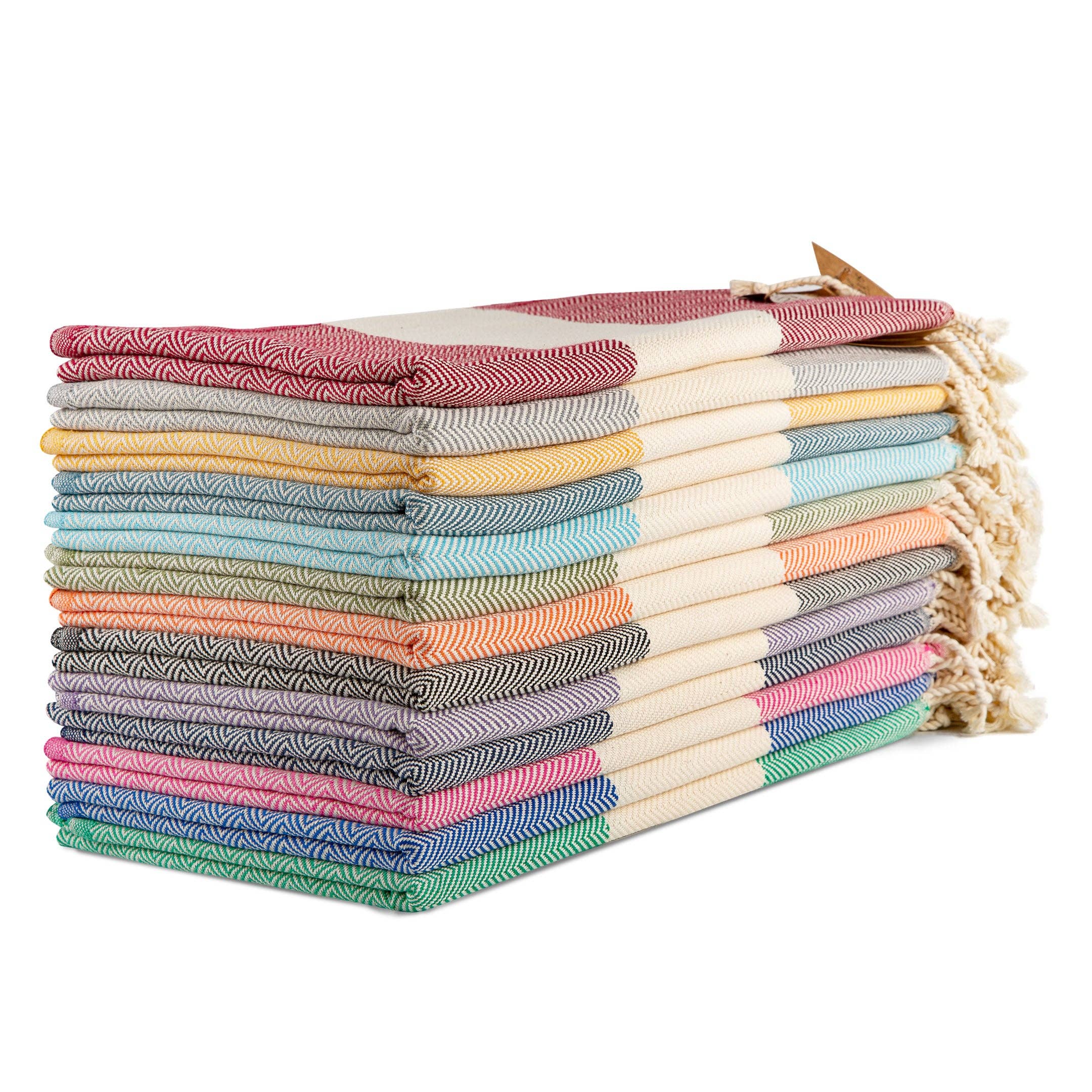 Olijfgroen YURTLU'S TURKISH COTTON Golden Sands Series strandlaken - Olijfgroen | 71 x 37 in 100% katoen voor groothandel op Faire7