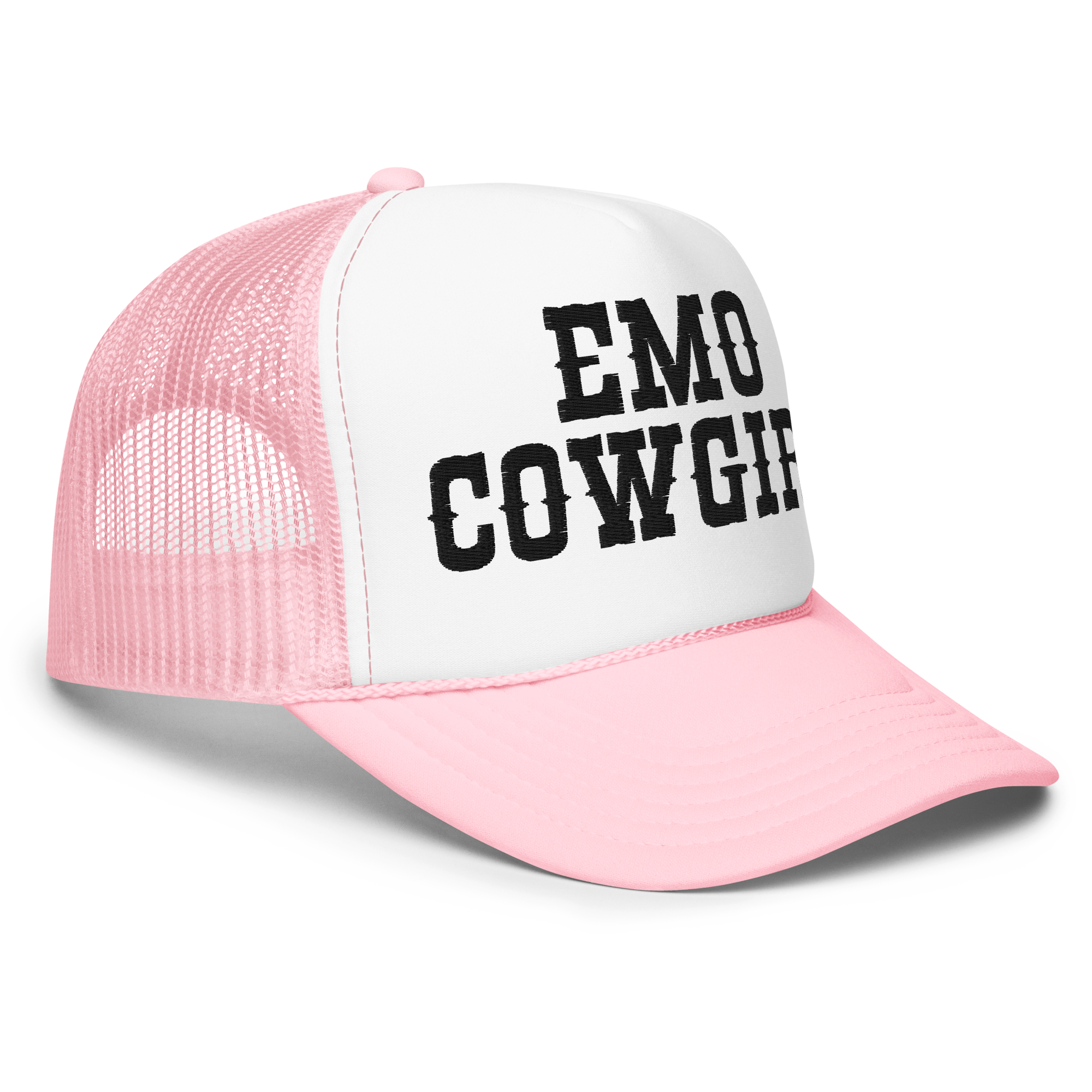 Goth Cloth Co. - Wholesale Trucker Hat - Women's - Emo Cowgirl Embroidered Foam Trucker Hat27