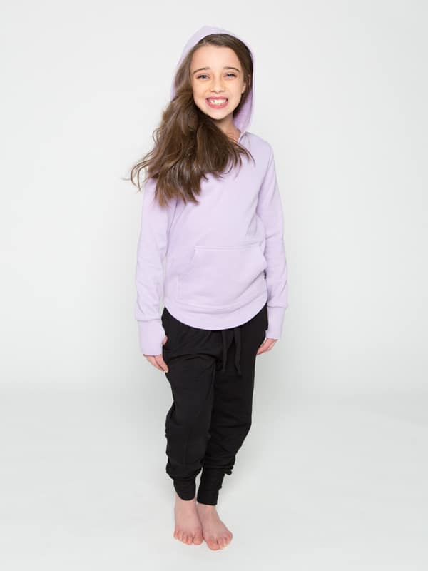 Youth 365 French Terry Hoodie, Lavender for wholesale by Sugar And Bruno