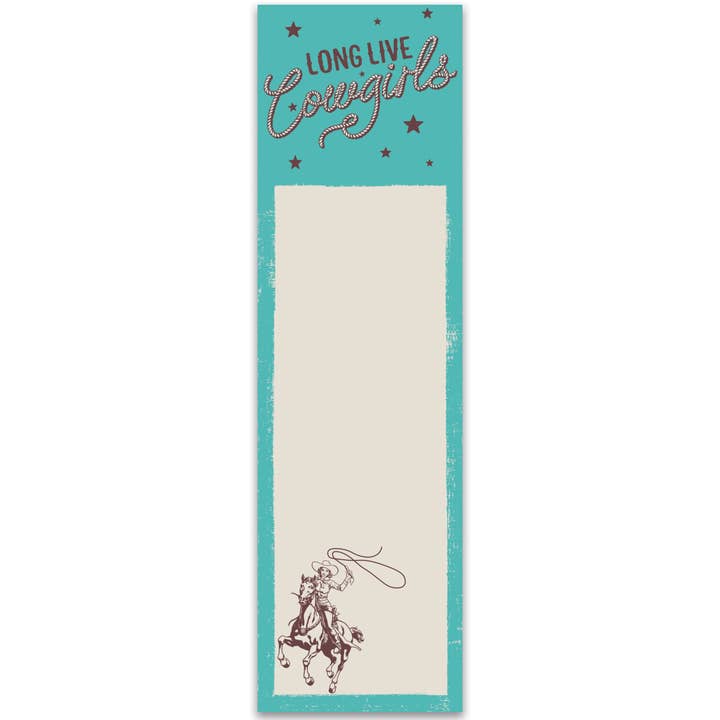 Long Live Cowgirls List Pad for wholesale by Primitives by Kathy