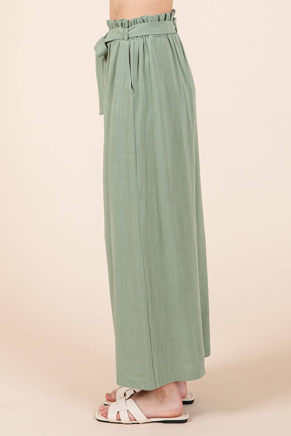 mittoshop - Wholesale Pants - Women's - PAPER BAG TIE DETAIL WIDE LEG PANTS10