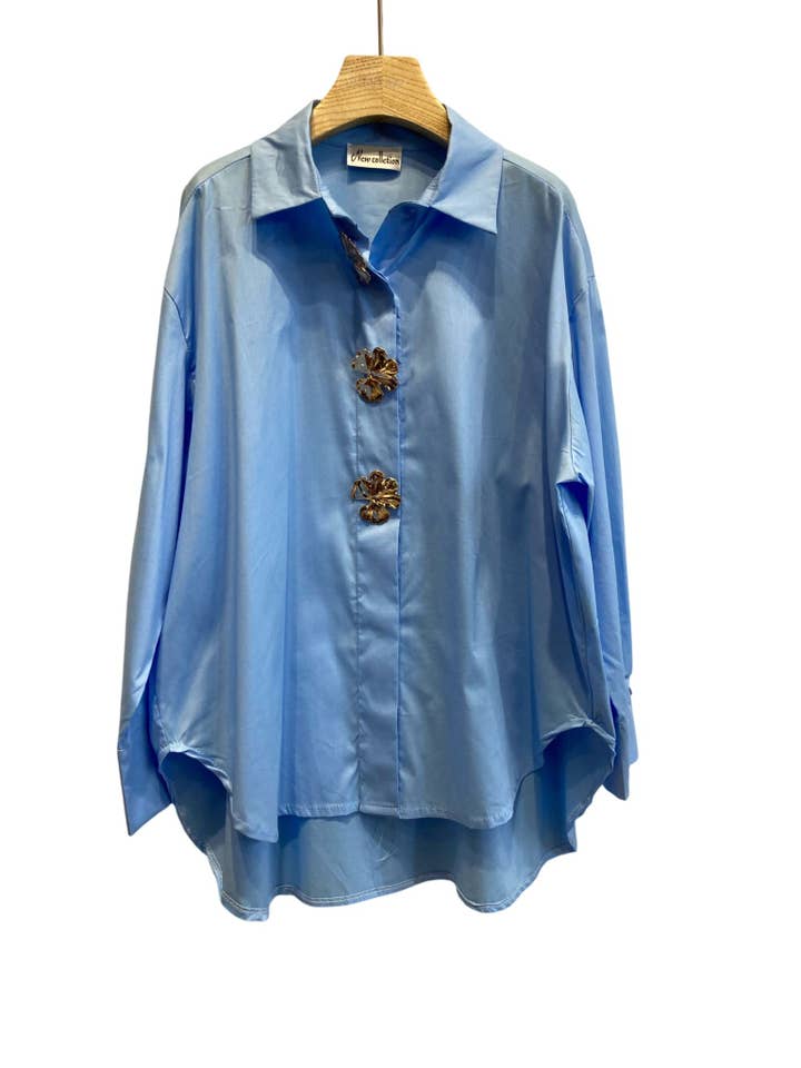 OVERSIZED BUTTON-UP SHIRT for wholesale by SWEET MAGIC MODA Y COMPLEMENTOS