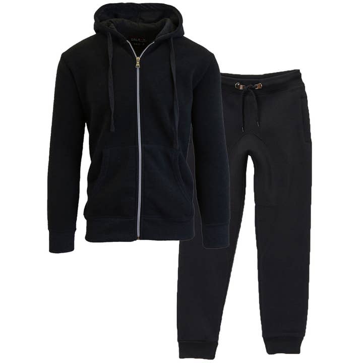 Galaxy By Harvic - Wholesale Top & Pant Set - Kids - GBH Boy's Fleece-Lined Hoodie & Jogger 2-Piece Set (4-20)