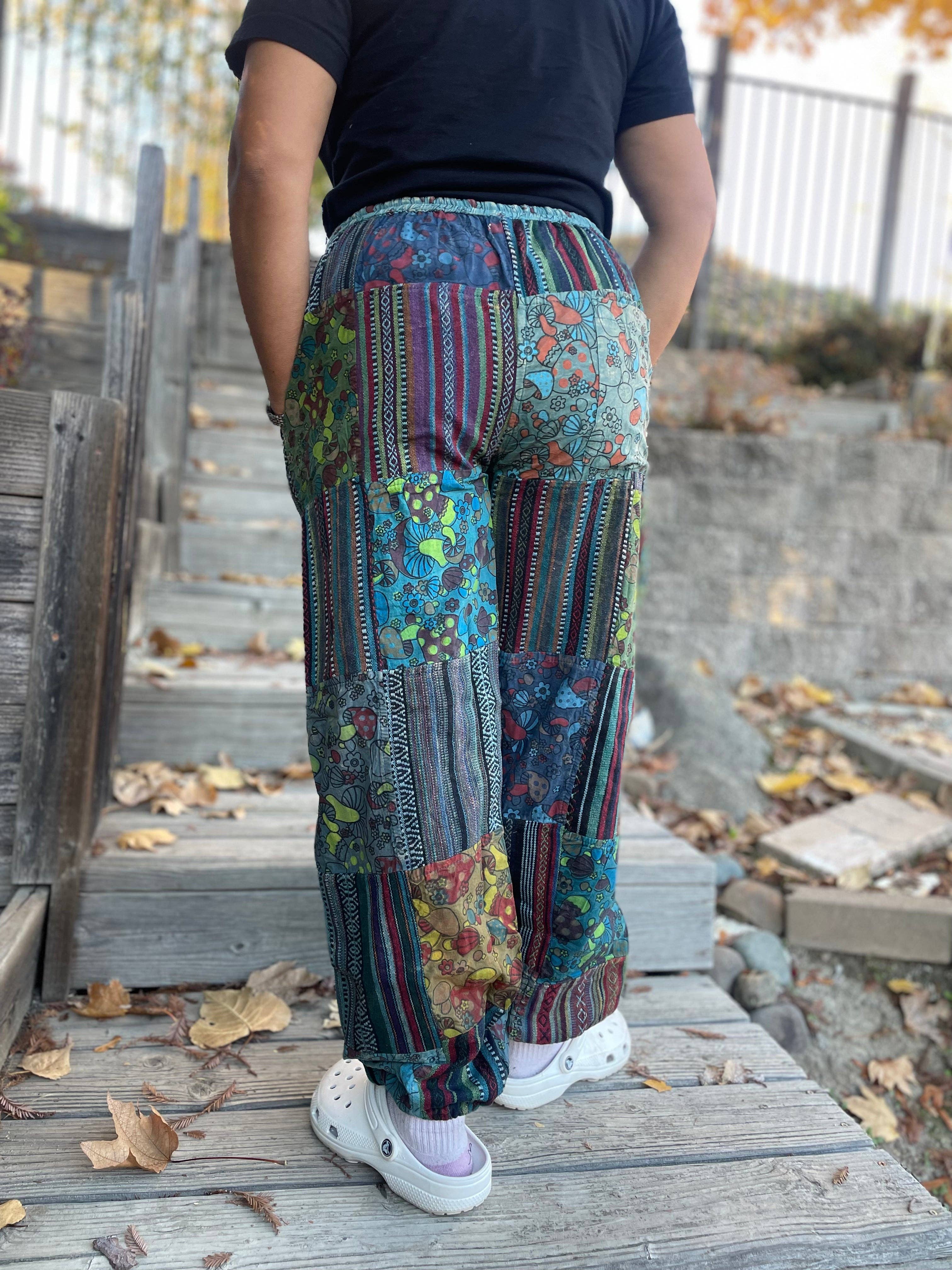 Like International - Wholesale Pants - Women's - Thick Patchwork Pants Bohemian Summer Bright Comfy Men and Women Hippy Pants Hippie4