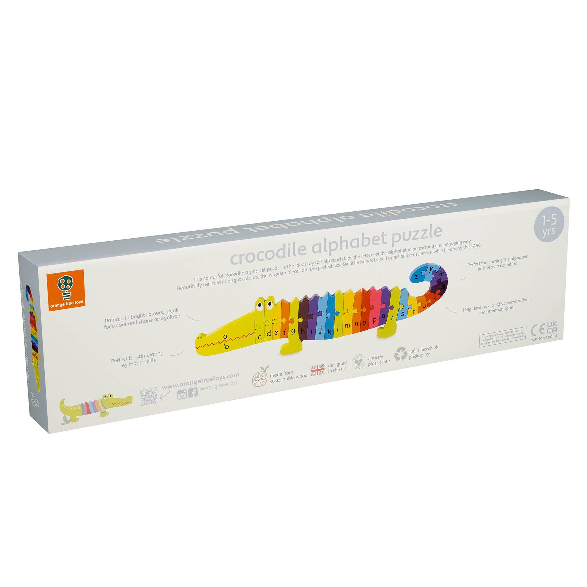 Orange Tree Toys - Wholesale Puzzle - Kids - Crocodile Alphabet Wooden Puzzle5