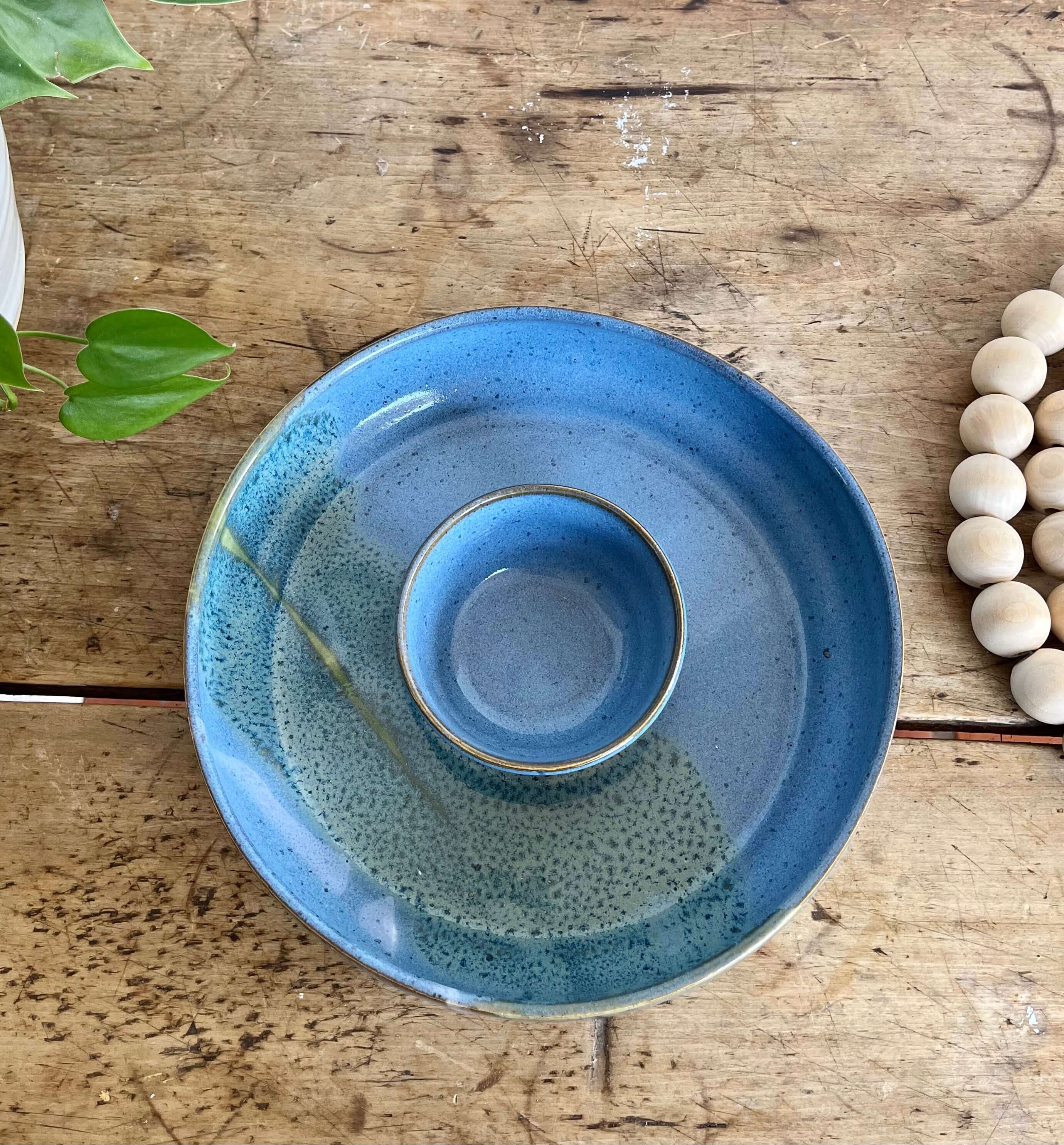 Coastal Clay Co. - Wholesale Platter - Small Chip And Dip Serving Platter Shrimp Cocktail Tray10