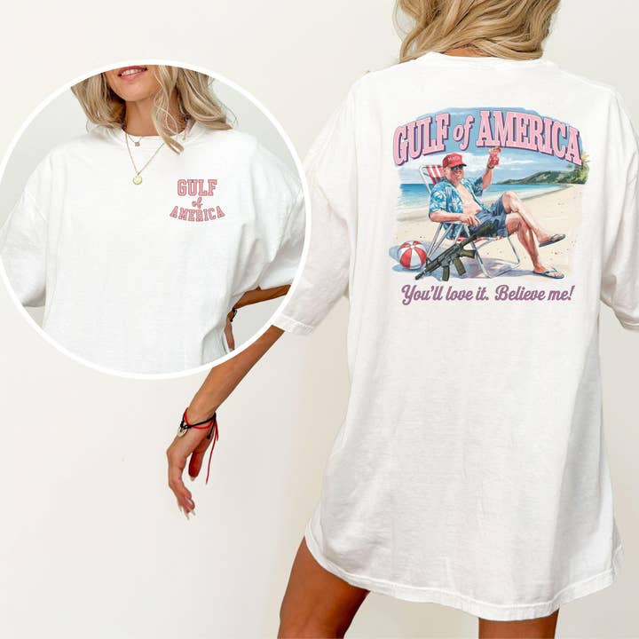 NVC Ecommerce LLC - Wholesale T-Shirt (Graphic) - Women's - Gulf of America Trump Sweatshirt, Trump Ocean T-Shirt