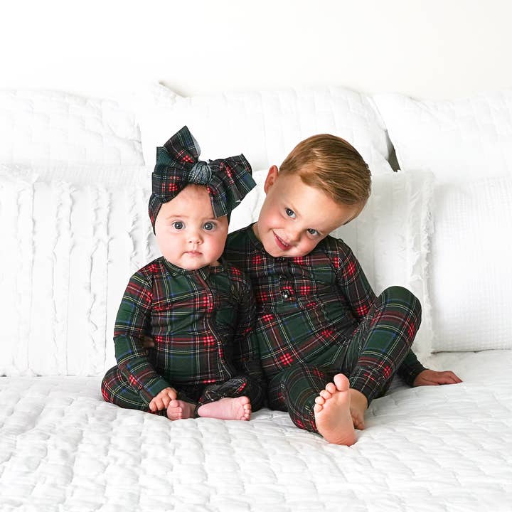 Gigi and Max - Wholesale Sleepwear Set - Kids - Kane Tartan Two Piece Christmas Bamboo Childrens
