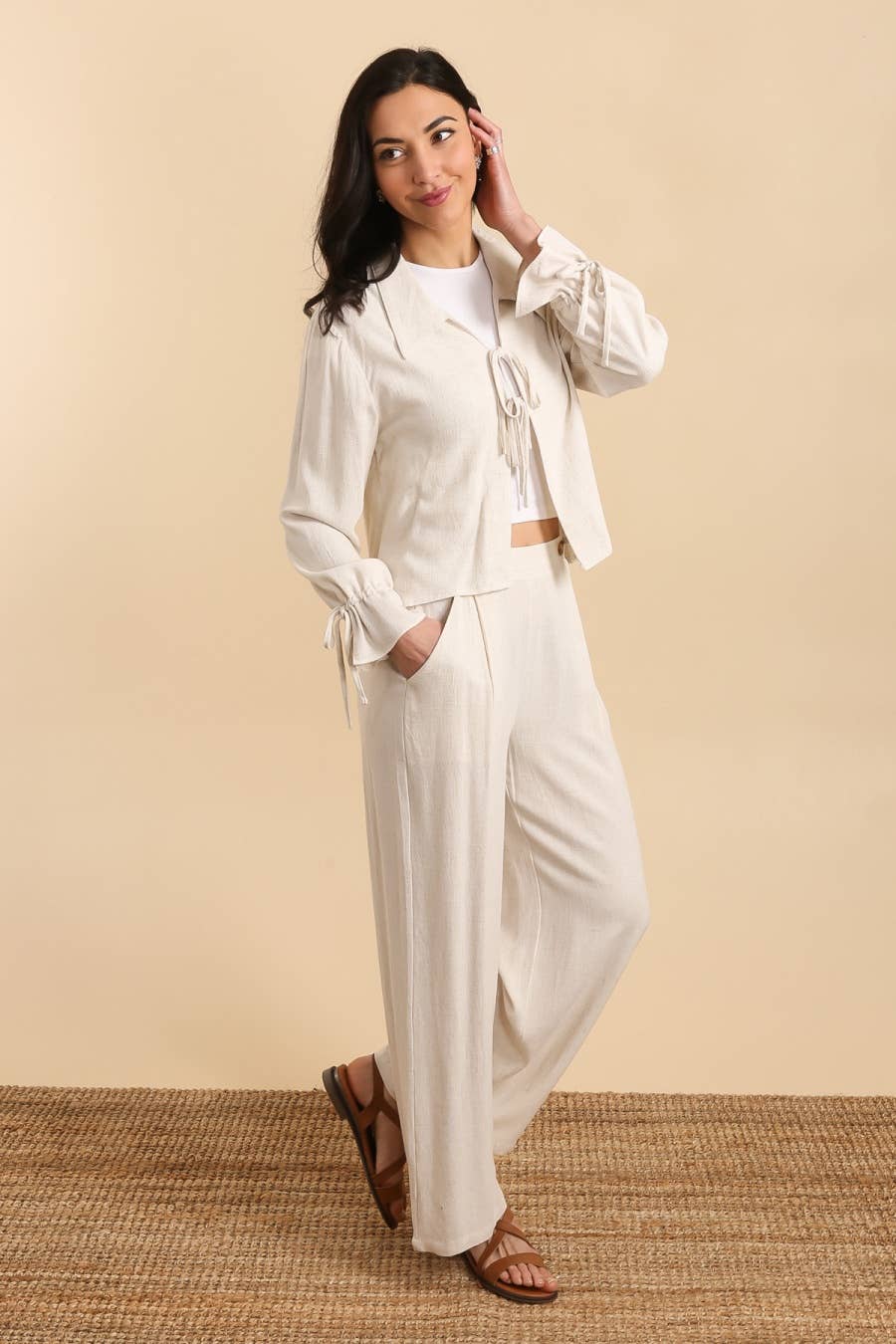 LOVIE & CO - Wholesale Pants - Women's - Linen trousers - XK72261-THEODORE3