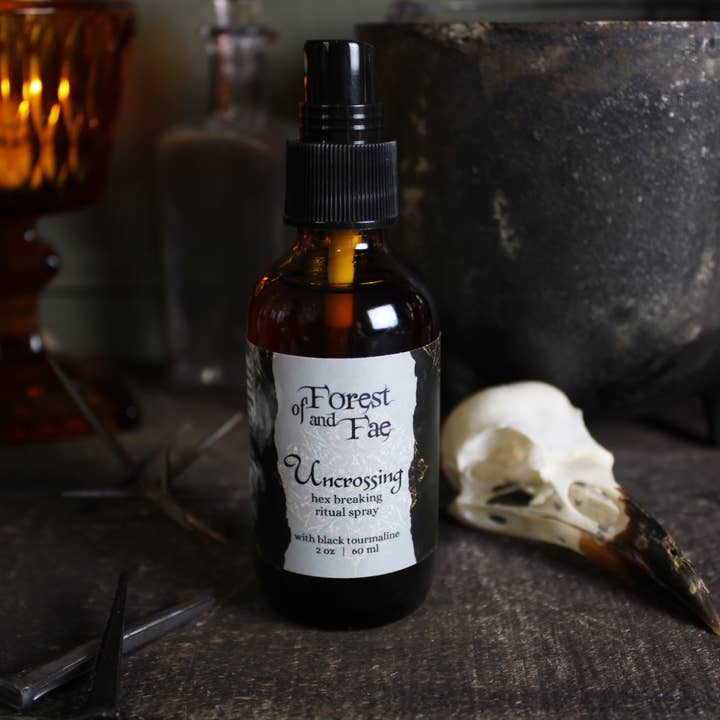 of Forest and Fae - Wholesale Meditation Supplies - Uncrossing Hex Breaking Spray • Crystal Infused • Witchcraft