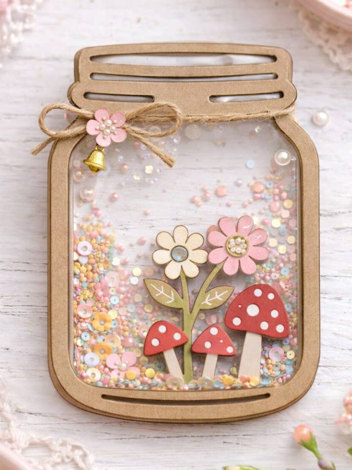 PRE ORDER CrafTreat 3D Shaker Chipboards - Mason Jar for wholesale by CrafTreat