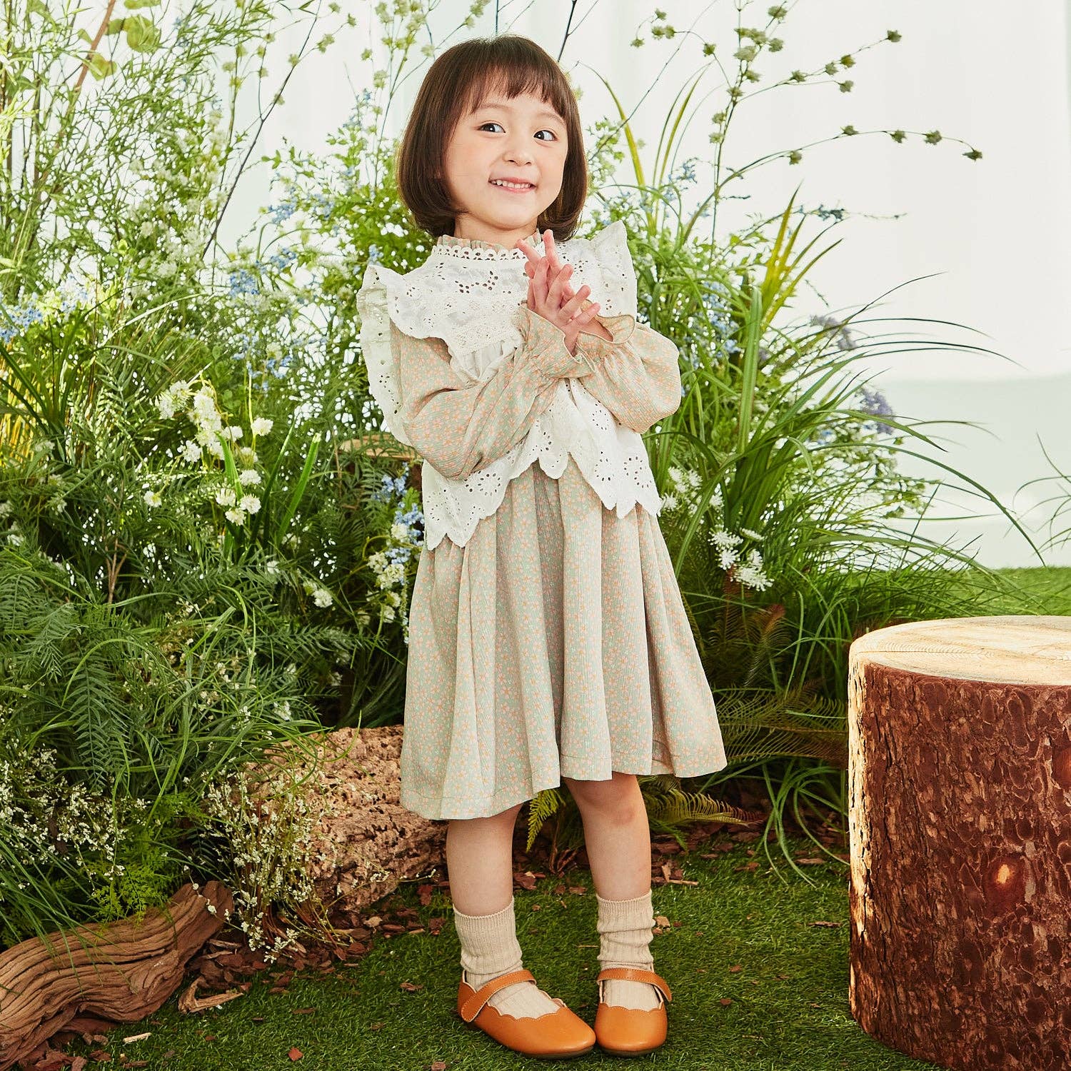 ToTo Heros – wholesale Dress – Kids – Francis Shirred Collar Floral Print Dress8