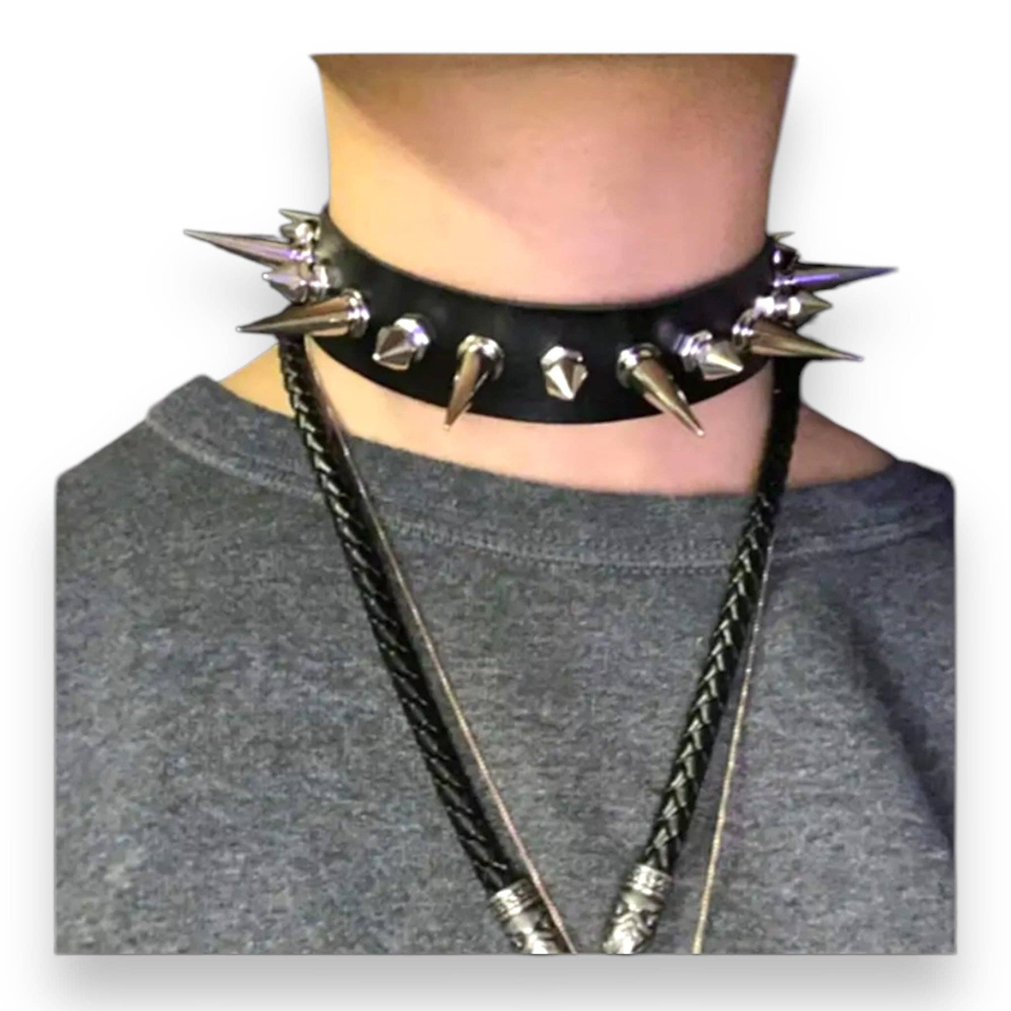 Kinky Pleasure - Wholesale Choker/Collar - Kinky Pleasure - T158 - Extreme Spiked Choker5