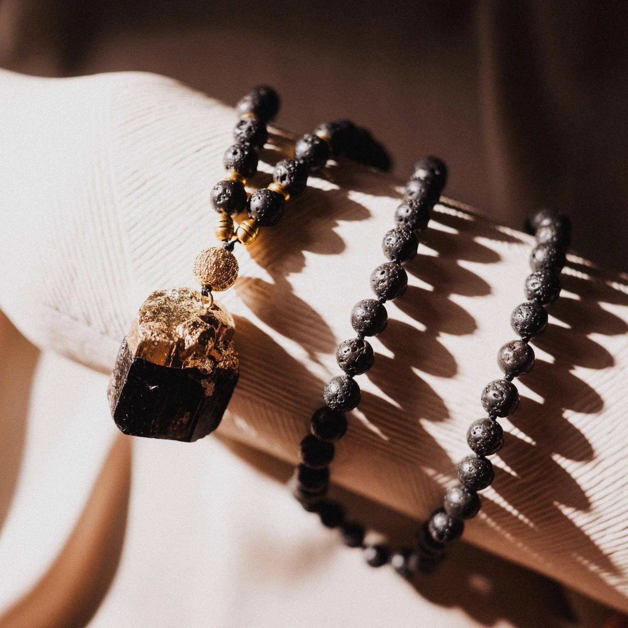 PHOEBE´S - Wholesale Pendant/Charm Necklace - Black Tourmaline Necklace | Aromatherapy Stone0