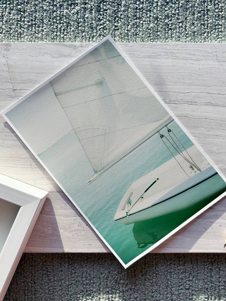 'Laser Rigging' sailing inspired fine art (print only) for wholesale by art+drift