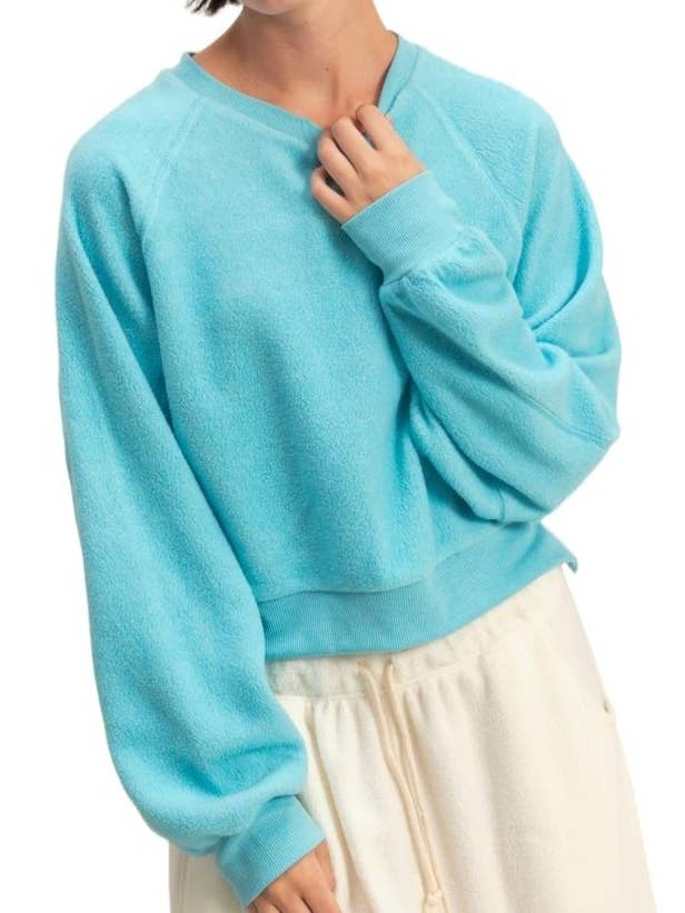 Oversized sweatshirt med rund hals for engroshandel hos Vanilla Monkey