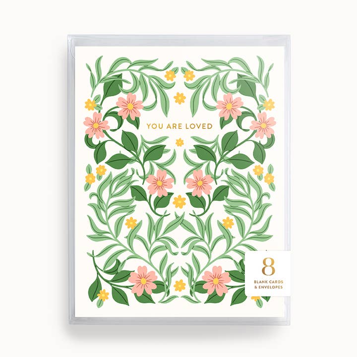 You are Loved | Greeting Card | Boxed Set of 8 for wholesale by Linden Paper Co.