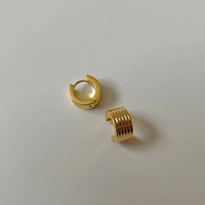 Honey Huggie Hoop 2.0- Gold for wholesale by Namaste Jewelry