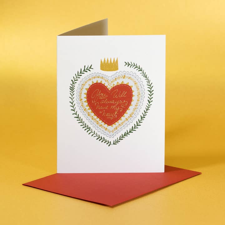 You Will Always Have My Heart Foil Stamped Greeting Card for wholesale by M.C. Pressure