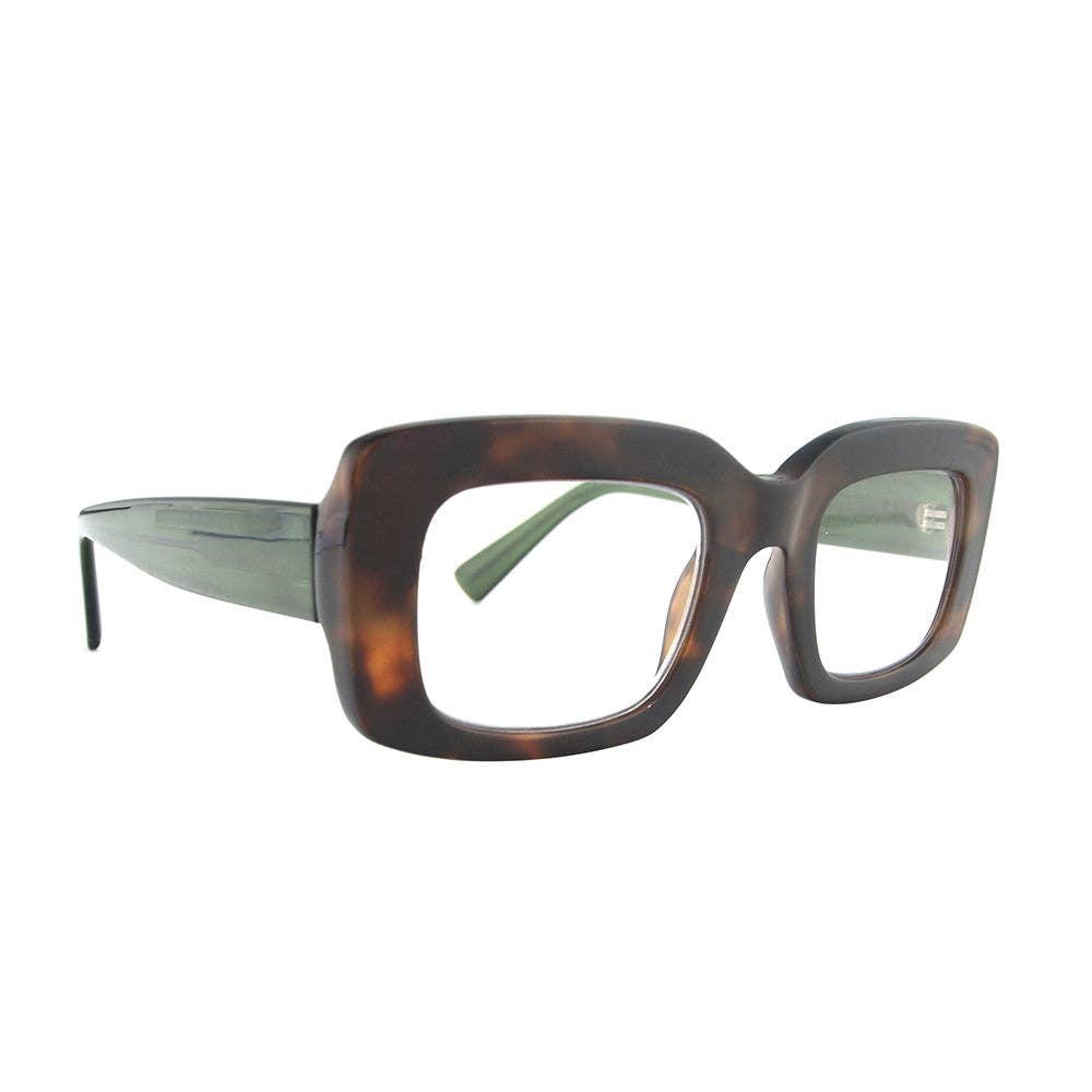 Ryan Simkhai Eyeshop – Großhandel Brille – Damen – MARGO | Schildkröte//Grün | Blaulichtblockierung1