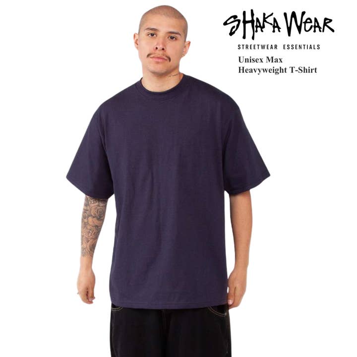 Shaka Wear SHMHSS Max Heavyweight T-Shirt | Oversized Fit for wholesale by MYES BULK APPAREL