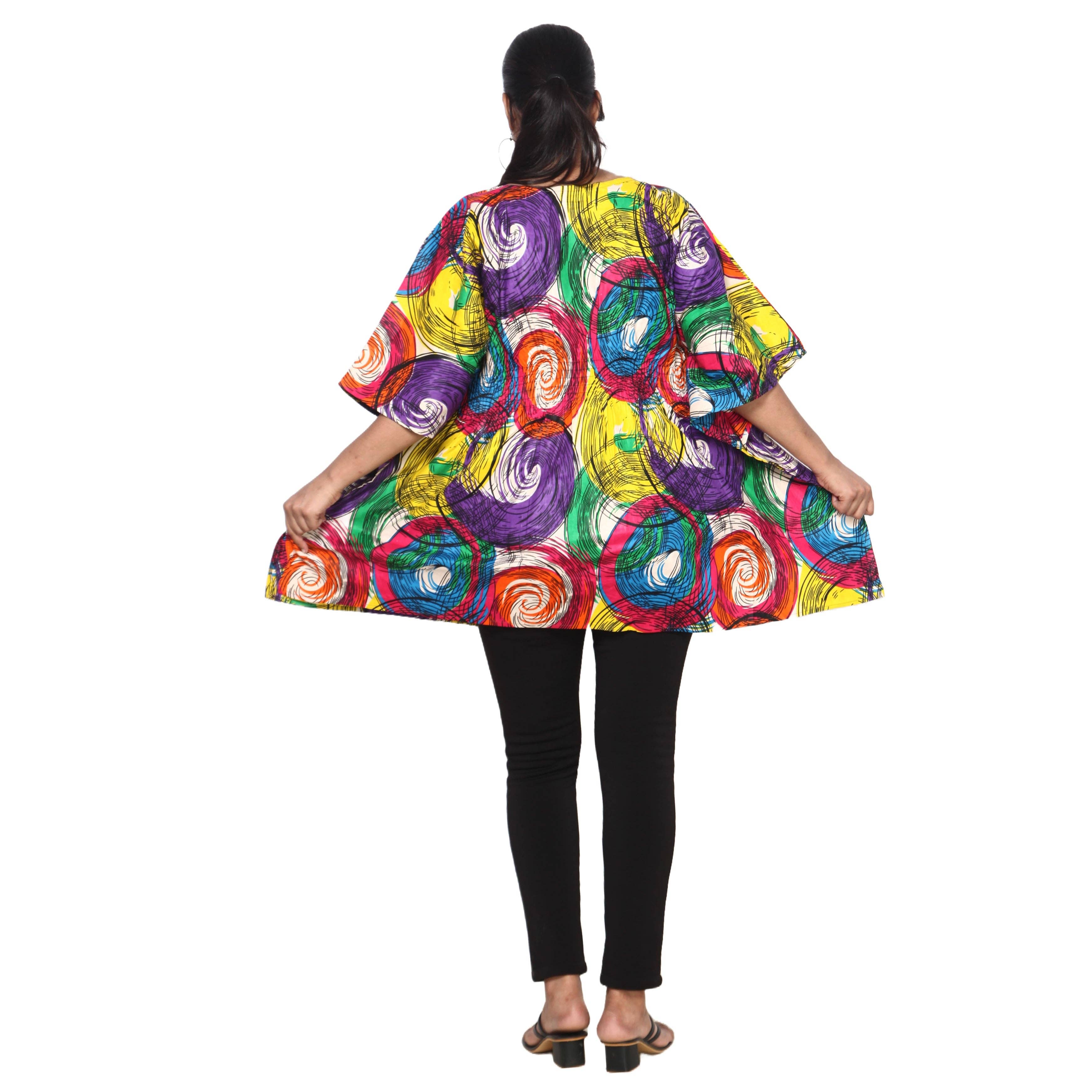 African Stars - Wholesale Kaftan - Women's - Women's Half Kaftan With Elastic Waist -- FI-P145