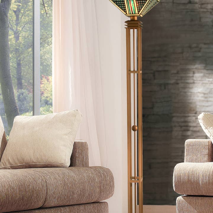 Dale Tiffany - Wholesale Floor Lamp - Novitas Mission Tiffany Torchiere Floor Lamp