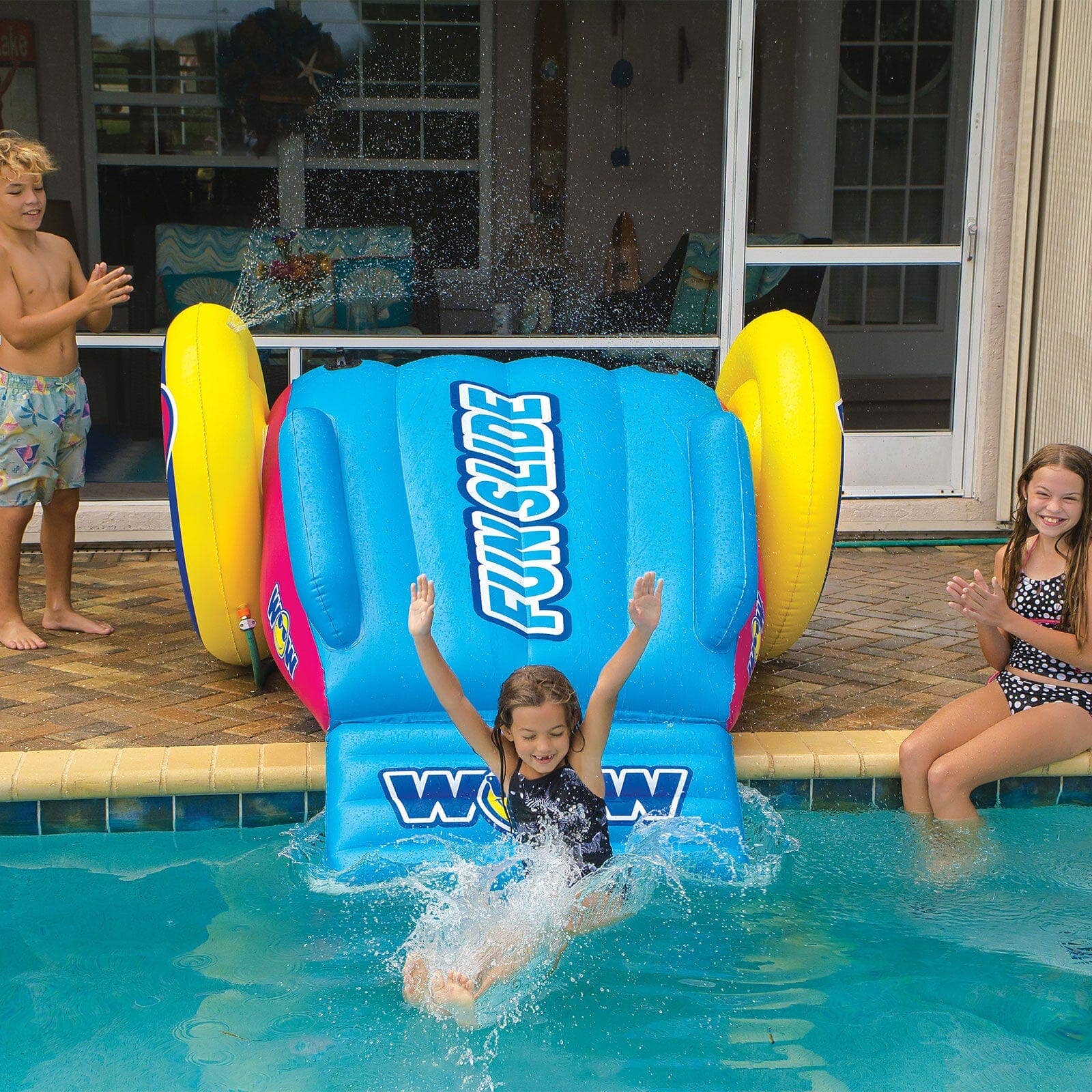 Wow Sports - Wholesale Inflatables - Fun Slide Pool Slide with Sprinkler2
