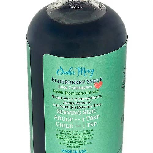 Sailor Mercy - Vente Supplément oral/vitamine - Sirop de sureau Sailor Mercy 8 oz4