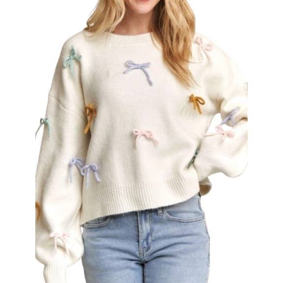 CHANDAIL À MANCHES LONGUES ET JOLI NŒUD pour la vente par Blue Bunny Inc