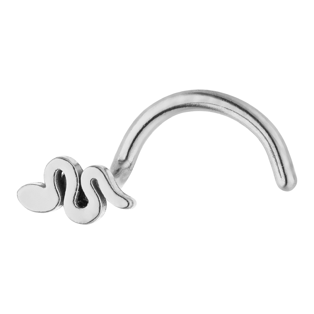 Schmuckgroßhandel – wholesale Nose ring – Tiny Snake Nose Stud | Surgical Steel3