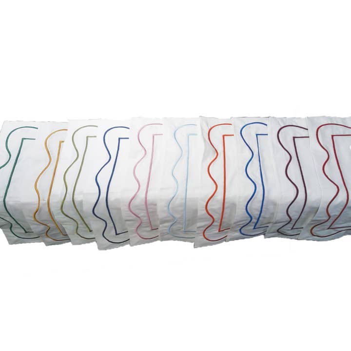 Iza Silva -Luxury Tableware - Wholesale Dinner & Cloth Napkin - Wave Cotton 100% Napkin