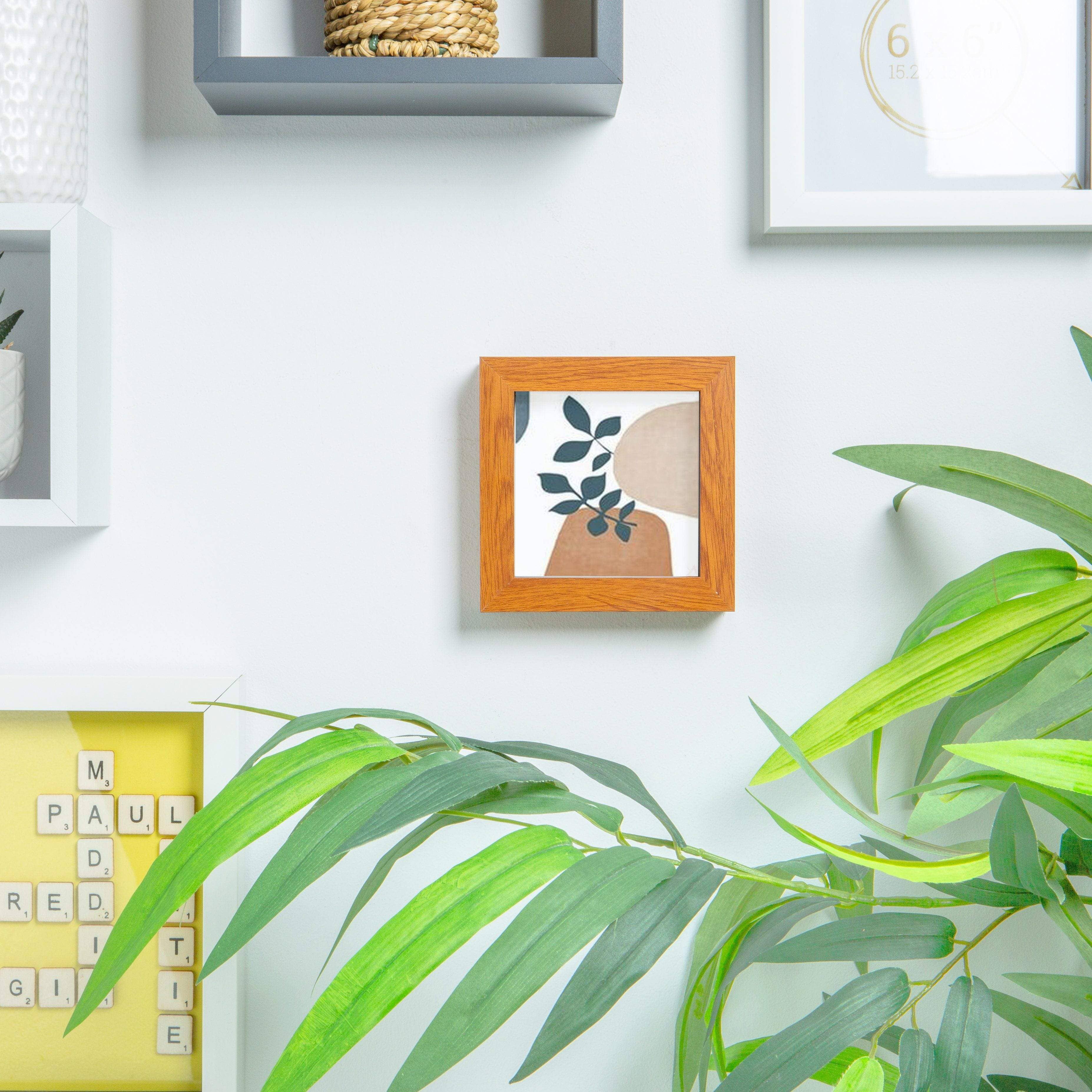 Rinkit Ltd - Wholesale Picture Frame - Nicola Spring Box Photo Frame - 4x4 - Dark Wood1