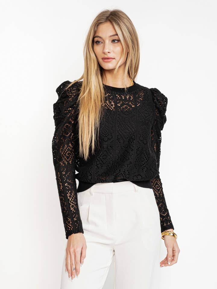 Virkad puff axel topp för wholesale av GPD label